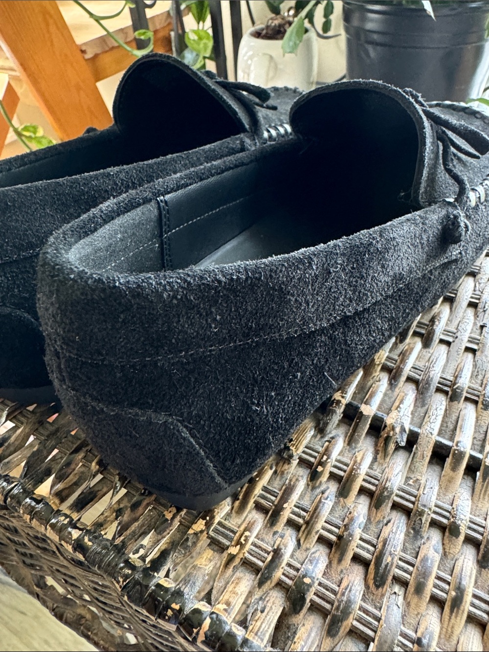 Madewell The Meadow Whipstitched Driver Black Suede Leather‎ Loafer Women’s Sz 9 - Picture 8 of 13